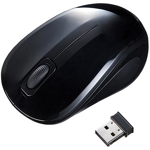 サンワサプライ 静音ワイヤレスブルーLEDマウス ブラック MA-WBL32BK 1個
