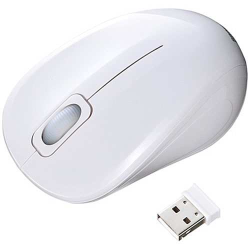 サンワサプライ 静音ワイヤレスブルーLEDマウス ホワイト MA-WBL32W 1個