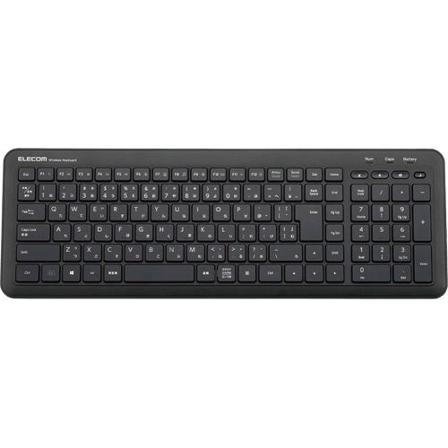 エレコム コンパクト無線キーボード ブラック TK-FDM075TBK 1台