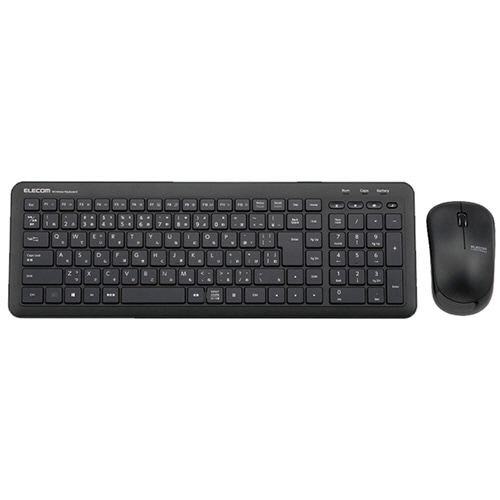 エレコム コンパクト無線キーボード&マウス ブラック TK-FDM075MBK 1セット