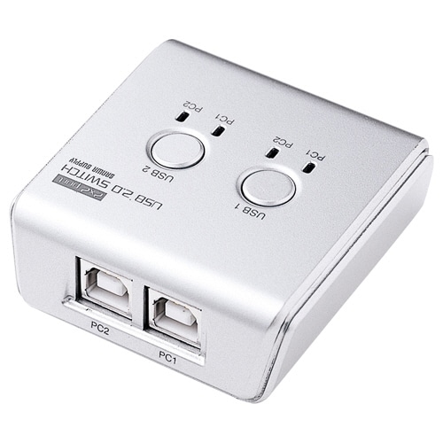 サンワサプライ USB2.0ハブ付き手動切替器 2回路 SW-US22HN 1台