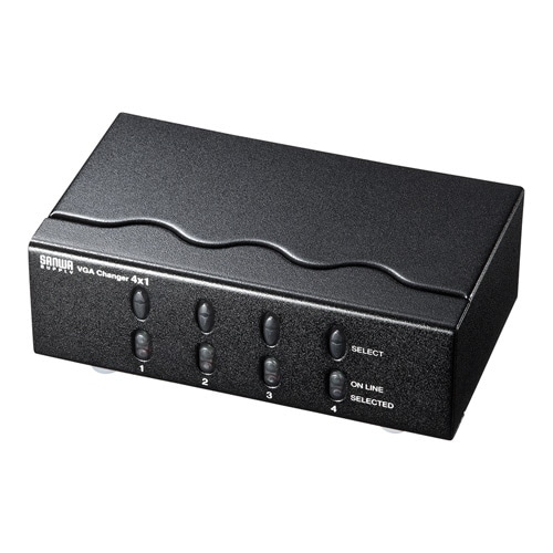 サンワサプライ ディスプレイ切替器 ミニD-Sub(HD)15pin用・4回路 SW-EV4N 1台