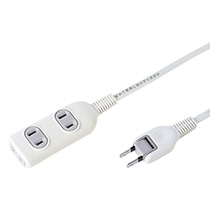 サンワサプライ スイングプラグタップ 2P・3個口 5m TAP-3W5N 1個