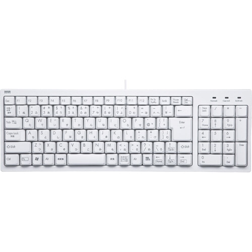 サンワサプライ コンパクトキーボード ホワイト SKB-KG2WN 1台