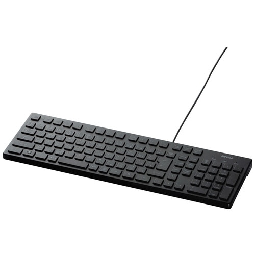 バッファロー USB接続 有線スタイリッシュキーボード ブラック BSKBU15BK 1台