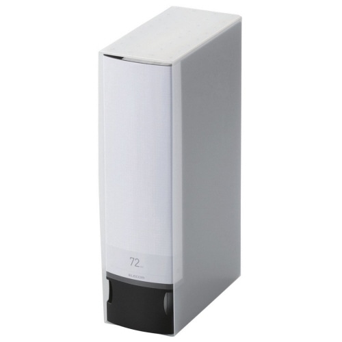 エレコム DVD/CD用ディスクファイル 72枚収納 ブラック CCD-FS72BK 1個