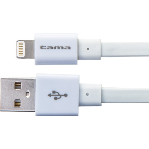 多摩電子工業 Lightning ケーブル フラット ホワイト 0.6m TIH22L06W 1本
