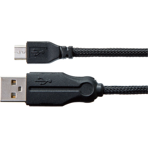 オウルテック 急速充電対応・データ転送対応 ストロングmicroUSBケーブル ブラック 1.5m OWL-CBJD15SMU-BK 1本