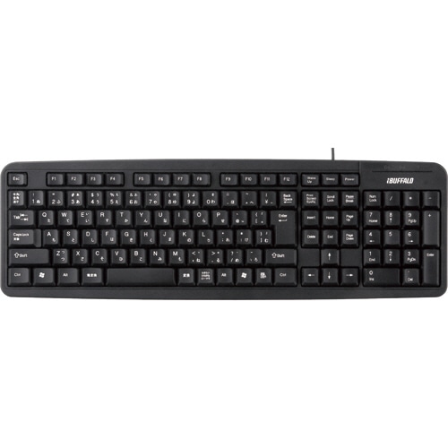 バッファロー USB接続 有線スタンダードキーボード ブラック BSKBU18BK 1台