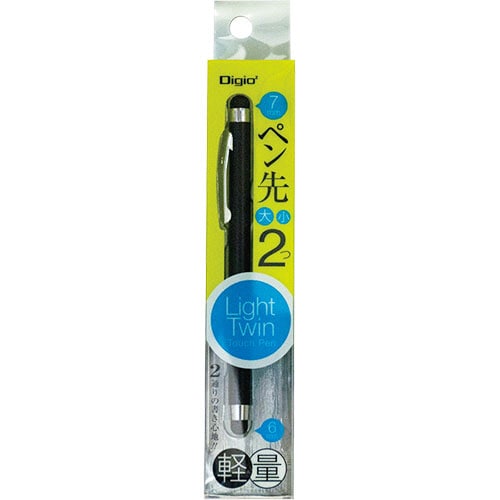ナカバヤシ ツインヘッドタッチペン ブラック ECTP-11BK 1本