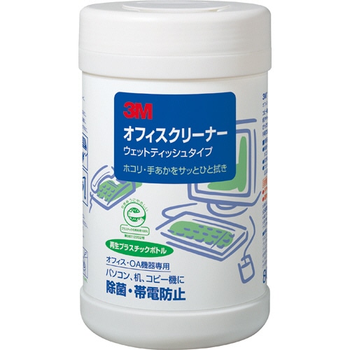 3M オフィスクリーナー ウェットティッシュタイプ ボトル OC-80WN 1個(80枚)