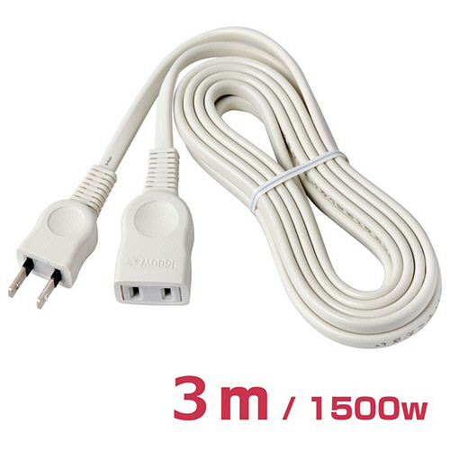 ＥＬＰＡ　ＥＤＬＰ延長コード　３ｍ　ホワイト　ＬＰＥ－１０３Ｎ（Ｗ）　１本