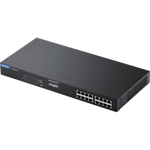 エレコム 1000BASE-T対応法人向けPoEスイッチングハブ 16ポート RoHS指令準拠(10物質) EHB-UG2B16F-PL 1台