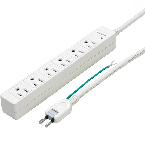 ヤザワ 3Pマグネットタップ 6個口 5m 白 Y02JKP605WH 1個