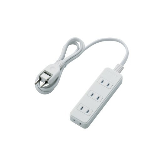 エレコム ほこりシャッター付き電源タップ 2P・4個口 ホワイト 1.0m T-ST02-22410WH 1個