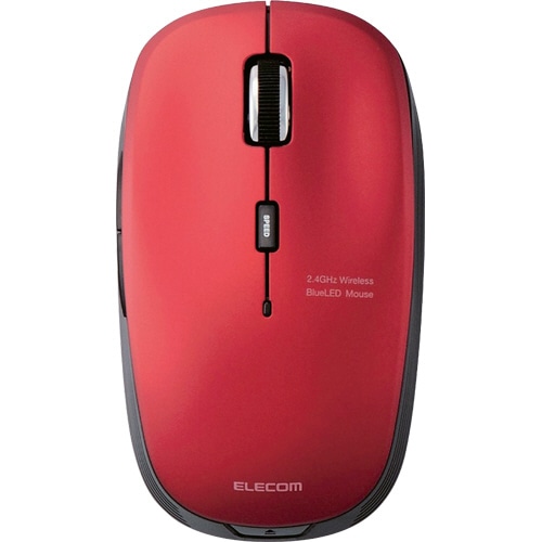 エレコム 5ボタン BlueLED 静音マウス 無線 レッド M-BL21DBSRD 1個