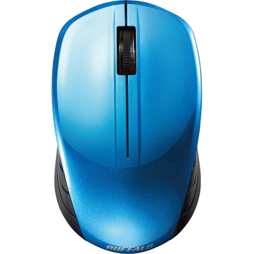 バッファロー 無線 BlueLED 3ボタン スタンダードマウス ブルー BSMBW107BL 1個