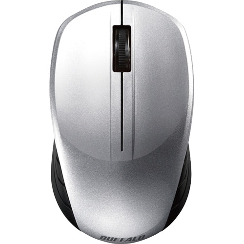 バッファロー 無線 BlueLED 3ボタン スタンダードマウス シルバー BSMBW107SV 1個