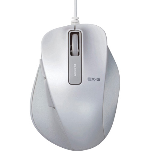 エレコム EX-G 有線BlueLEDマウス Mサイズ ホワイト M-XGM10UBWH 1個