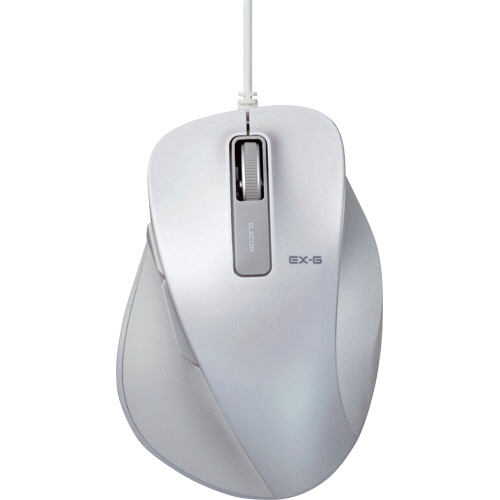 エレコム EX-G 有線BlueLEDマウス Sサイズ ホワイト M-XGS10UBWH 1個