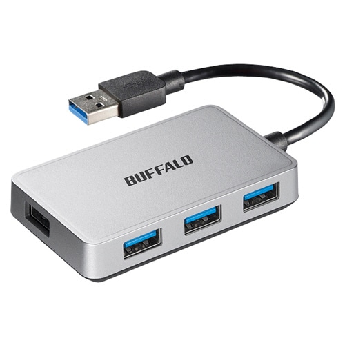 バッファロー USB3.0バスパワーハブ 4ポート シルバー BSH4U100U3SV 1個