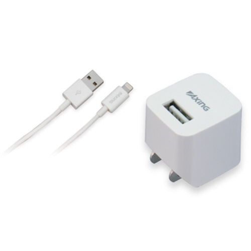 多摩電子工業 Lightning コンセントチャージャーセット 1A ホワイト TA51LUW 1個