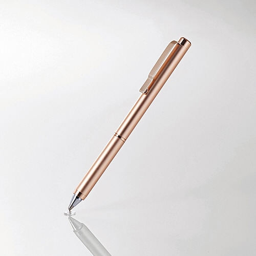 エレコム スマートフォン・タブレット用タッチペン ディスクタイプ ゴールド P-TPLD01GD 1本