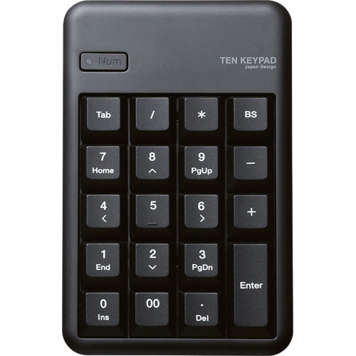 エレコム 2.4GHzワイヤレステンキーパッド ブラック TK-TDM017BK 1個
