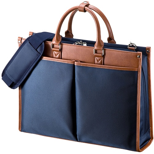 サンワサプライ ビジカジPCバッグ 15.6型ワイド対応 ネイビー BAG-C40NV 1個