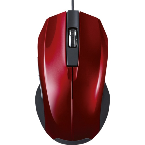 サンワサプライ 静音有線ブルーLEDマウス レッド MA-BL10R 1個