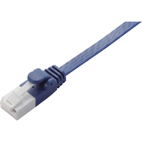 エレコム ツメ折れ防止フラットLANケーブル(Cat6A対応) ブルーメタリック 2.0m RoHS指令準拠(10物質) LD-GFAT/BM20 1本