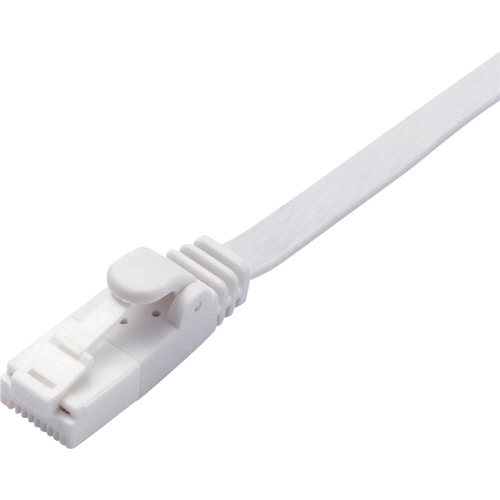 エレコム カテゴリー6A準拠 ツメ折防止フラットLANケーブル ホワイト 2m RoHS指令準拠(10物質) LD-GFAT/WH20 1本