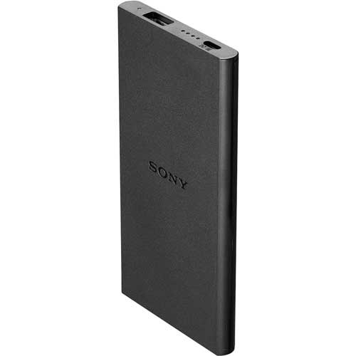 ソニー スマートフォン用モバイルバッテリー(USBポータブル電源) 5000mAh MicroUSBケーブル付属 ブラック CP-V5BB 1個