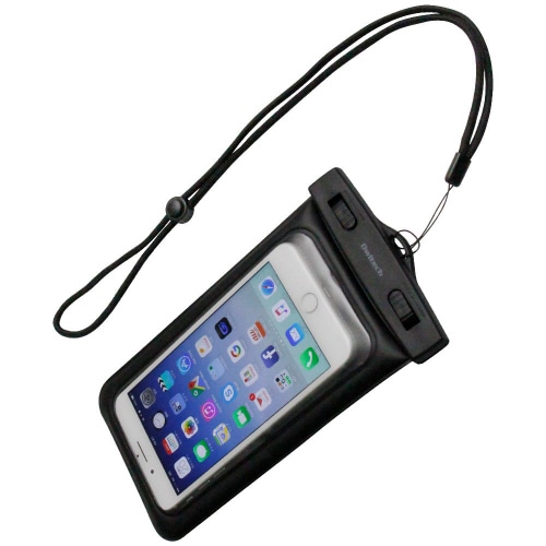 オウルテック 水に浮く防水ケース ネックストラップ付 ブラック OWL-WPCSP10-BK 1個