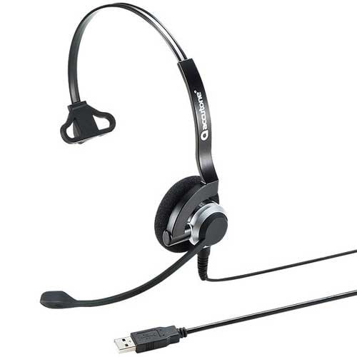 サンワサプライ USBヘッドセット MM-HSU07BK 1個