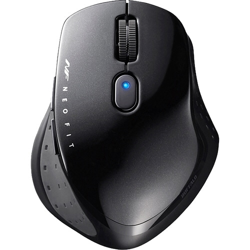 バッファロー 無線 BlueLED 5ボタン ネオフィットマウス Mサイズ ブラック BSMBW510MBK 1個