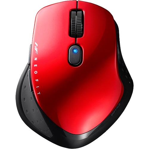 バッファロー 無線 BlueLED 5ボタン ネオフィットマウス Sサイズ レッド BSMBW510SRD 1個