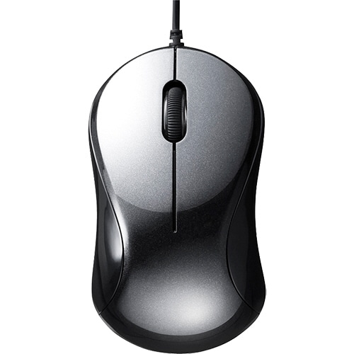 バッファロー 有線 BlueLED 静音 3ボタンマウス ブラック BSMBU100BK 1個