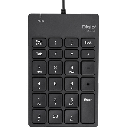 ナカバヤシ 静音テンキーボード USB有線タイプ ブラック TNK-SU228BK 1台