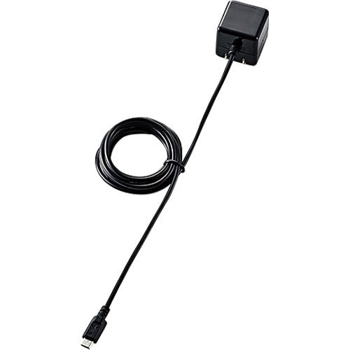 エレコム ケーブル一体型スマホ用AC充電器(高寿命・1A) ブラック 1.5m MPA-ACMAC155BK 1個