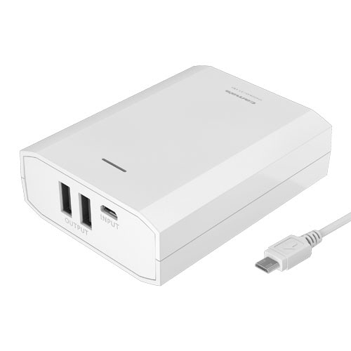 多摩電子工業 モバイルバッテリー 10400mAh USB×2 ホワイト TL80SAW 1個