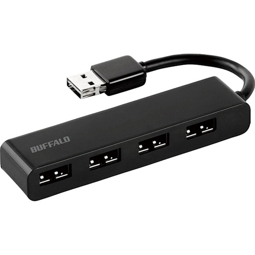 バッファロー どっちもUSBハブ USB2.0 4ポート ブラック BSH4U310D2BK 1個