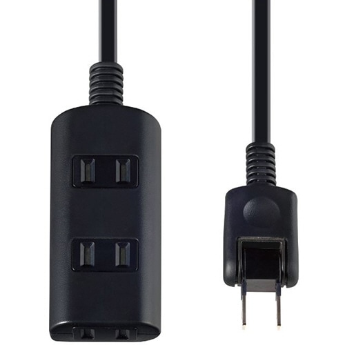 ELPA ほこりシャッター付タップ 3個口 1m ブラック WBT-N3010B(BK) 1個