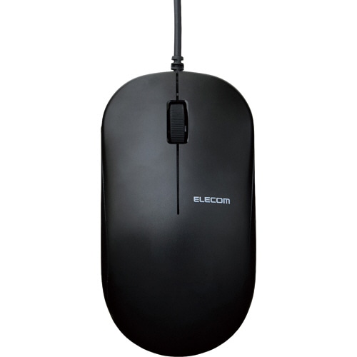 エレコム 有線3ボタンBlueLEDマウス ブラック RoHS指令準拠(10物質) M-K7UBBK/RS 1個