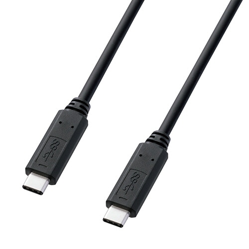 サンワサプライ　ＵＳＢ３．２　Ｔｙｐｅ－Ｃ　Ｇｅｎ１　ＰＤ対応ケーブル　１ｍ　ブラック（ＲｏＨＳ指令１０準拠）　ＫＵ３０－ＣＣＰ３１０　１本