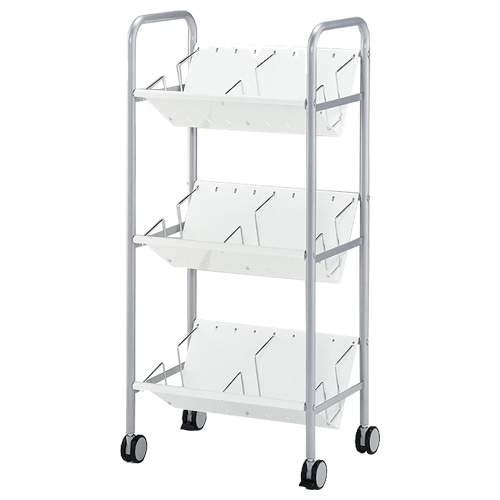 ピージーグロリア カラーシェルフファイルワゴン 3段 幅574×奥行452×高さ1225mm 10-004MH 1台