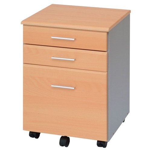 ナカバヤシ マイワゴン 3段 幅400×奥行395×高さ580mm ナチュラル HDW-301NM 1台