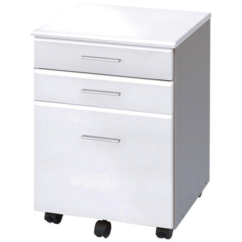 ナカバヤシ マイワゴン 3段 幅400×奥行395×高さ580mm ホワイト HDW-301W 1台