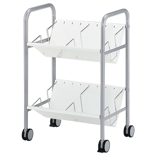 ピージーグロリア カラーシェルフファイルワゴン 2段 幅574×奥行452×高さ835mm 10-002MH 1台