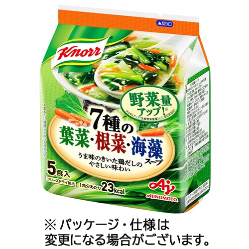 味の素　クノール　７種の葉菜・根菜・海藻スープ　６．９ｇ　１パック（５食）